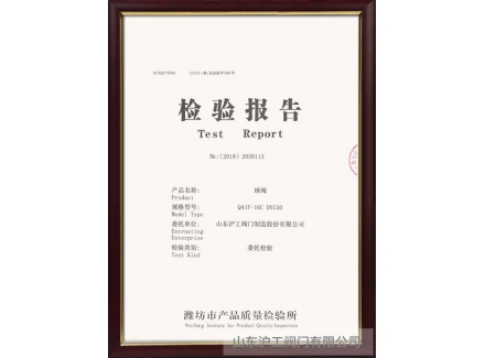 球问鼎在线(中国)检验报告
